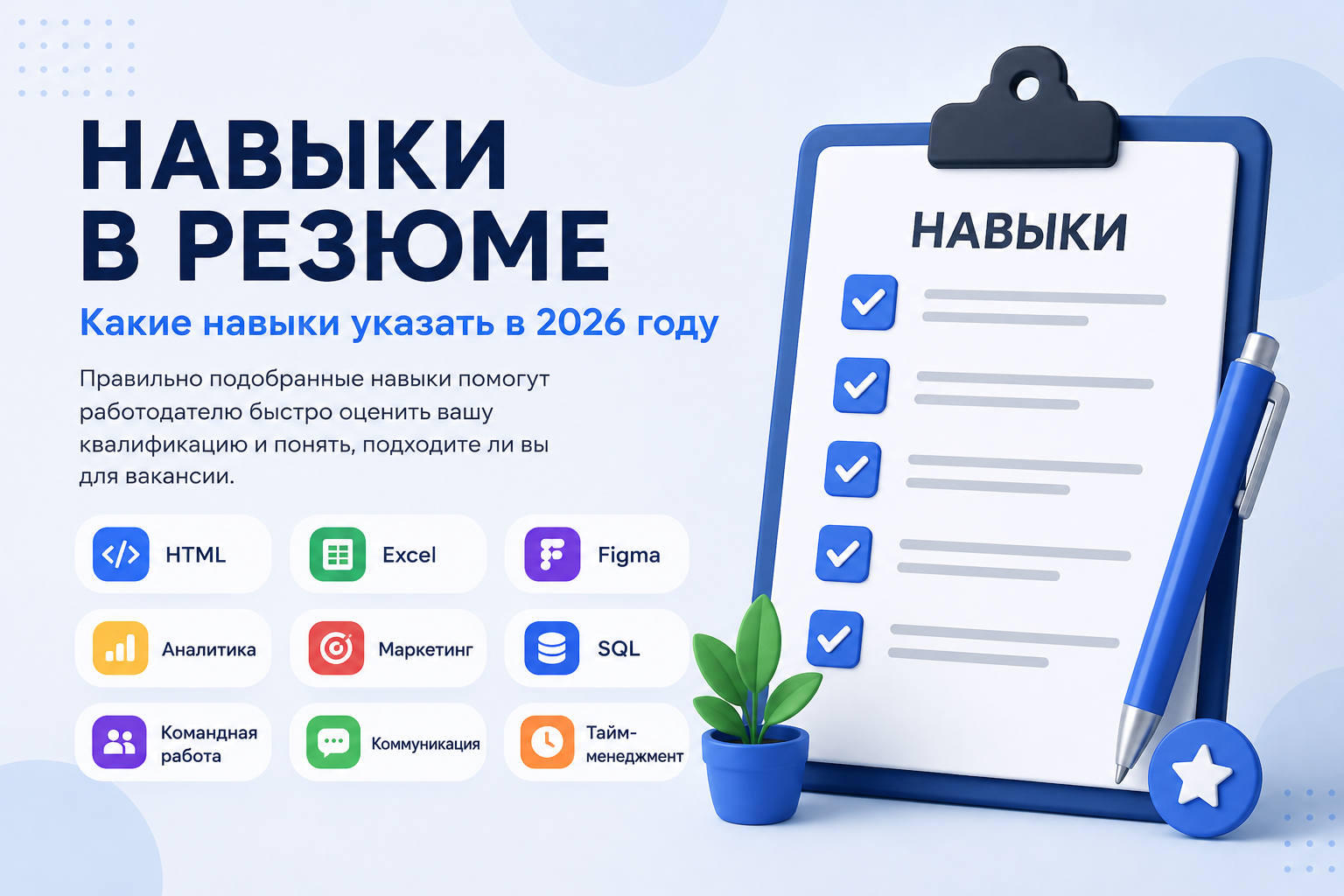 Какие навыки указать в резюме